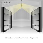 Beispiel 2: Hervorheben eines Bereiches einer Regalwand