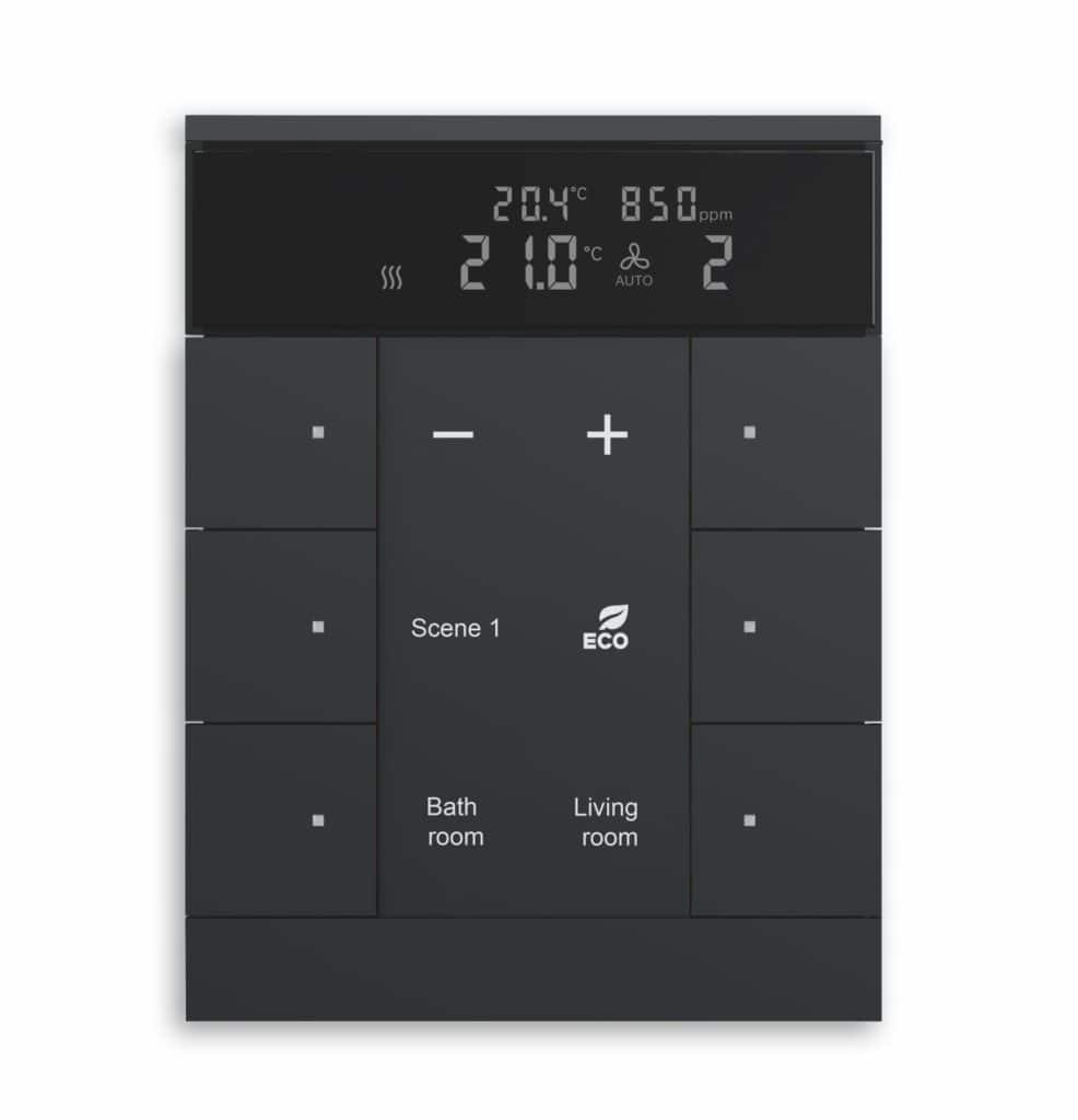 KNX Raumbediengerät in Schwarz