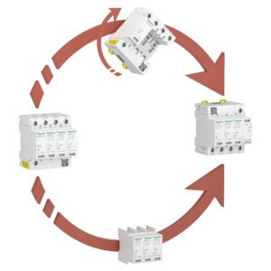 Der neue Acti9 iPRD1 12.5r Typ 1+2 Überspannungsableiter bietet maximale Flexibilität bei der Installation. (Bild: Schneider Electric)