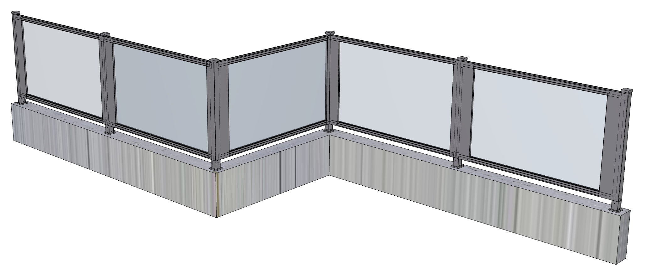 Solarzaun 3D Ansicht