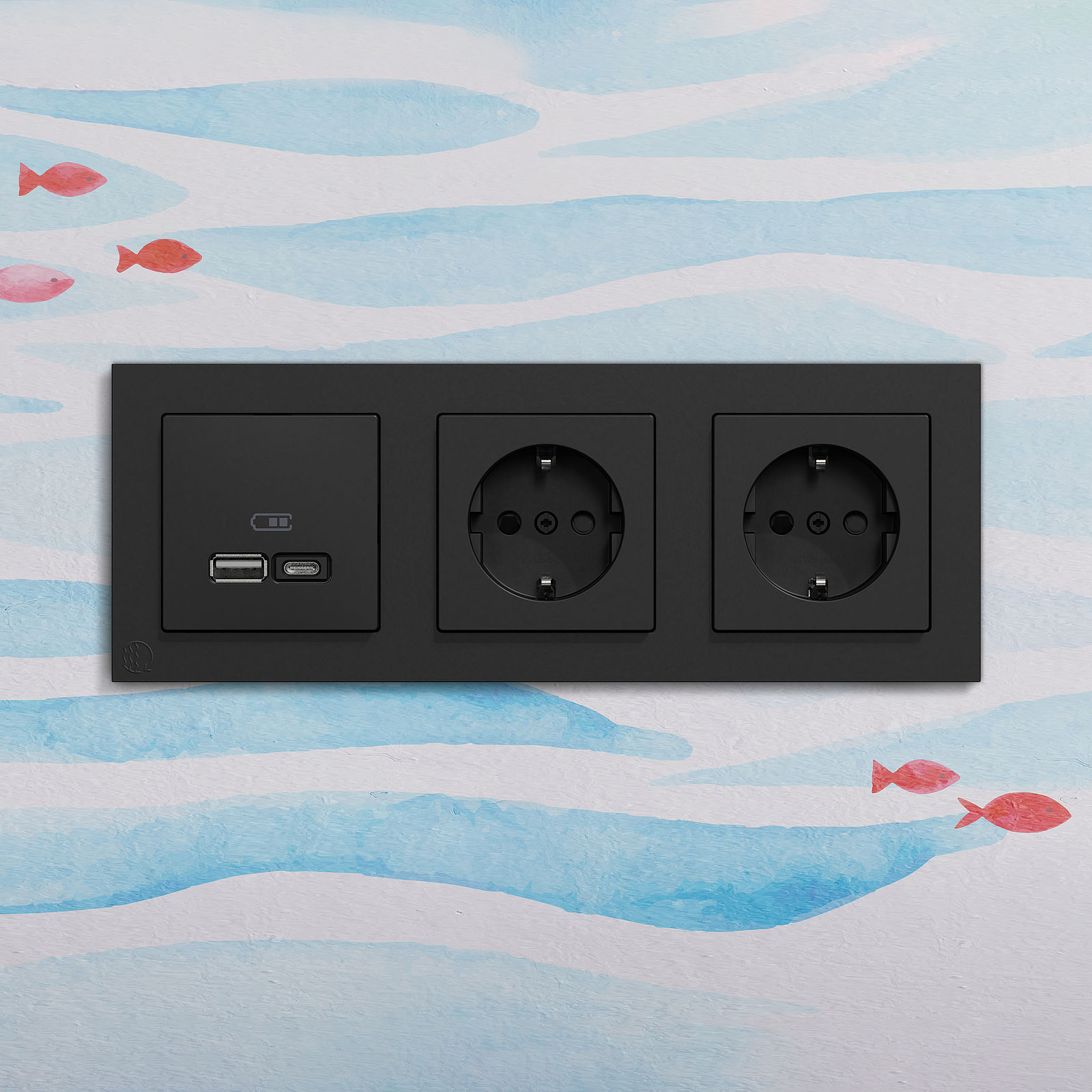 Schalter- und Steckdosenserie M-Pure Ocean Plastic