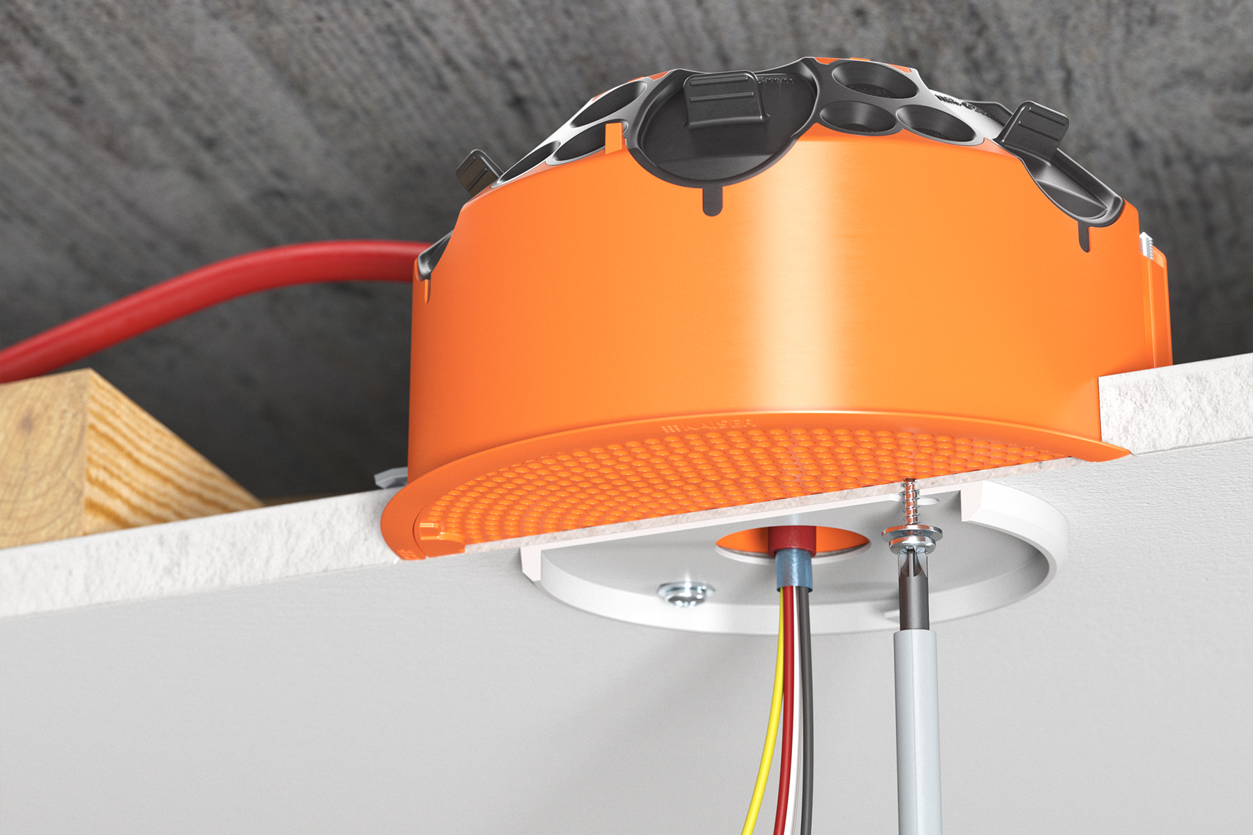 02 KAISER Universal Einbaugehaeuse120 Installationsraum